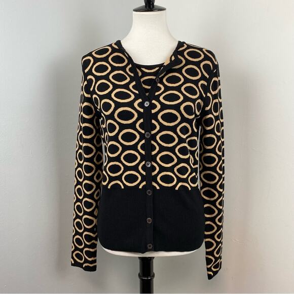 Doncaster 2 Piece MCM Knit Tank & Cardigan Matching Set Medium